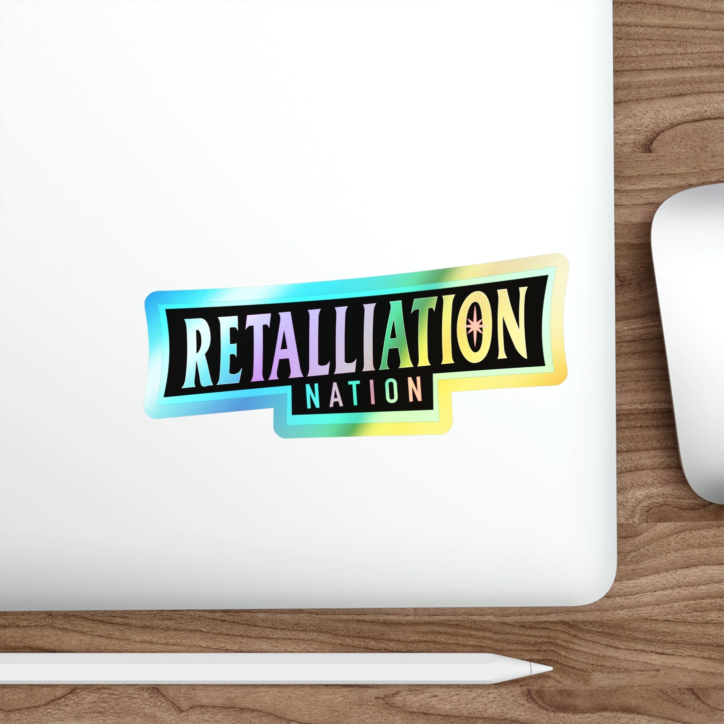 RETALLIATION NATION Holographic Die-cut Stickers