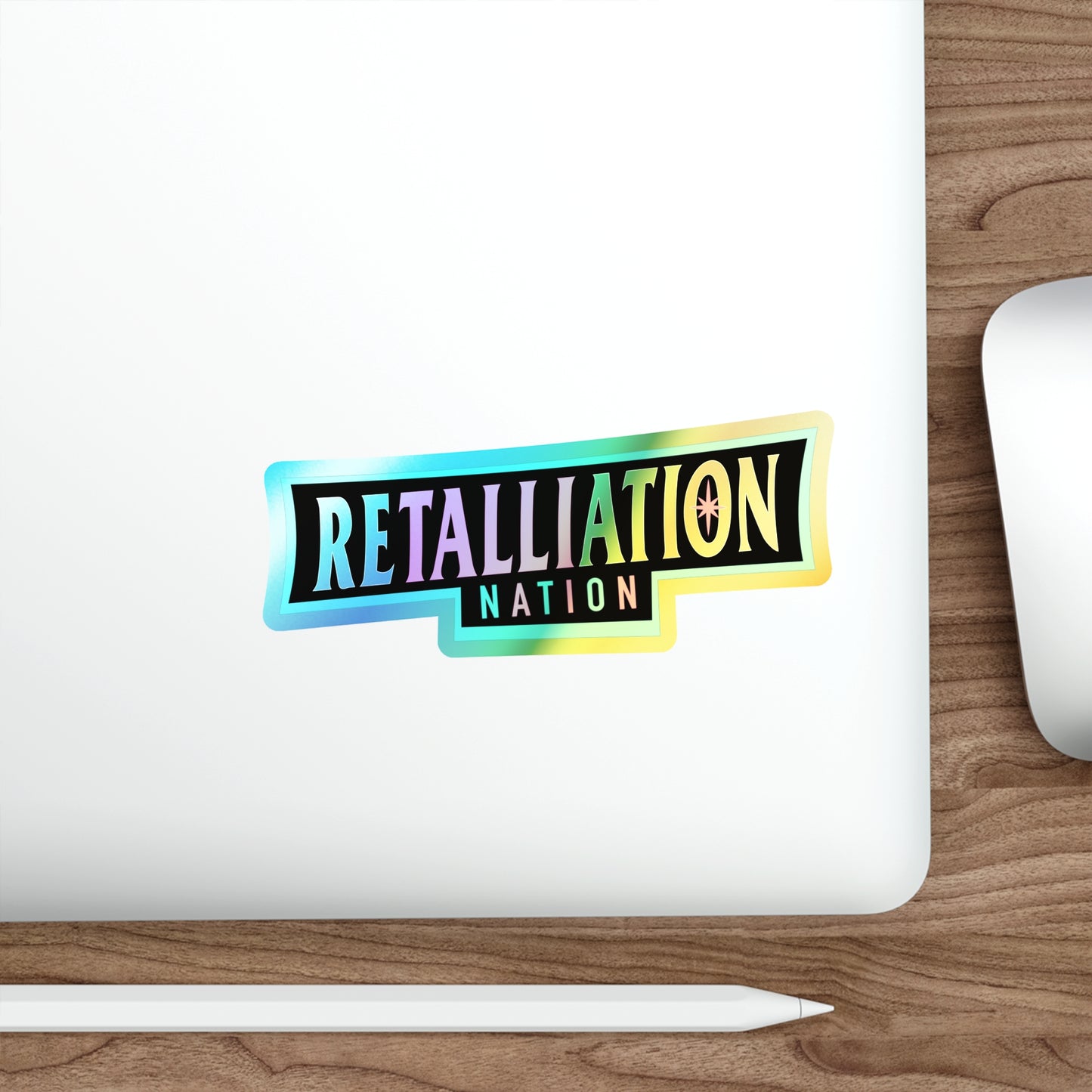 RETALLIATION NATION Holographic Die-cut Stickers