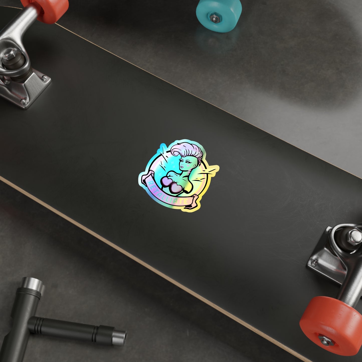 RETALLIATE Holographic Die-cut Stickers