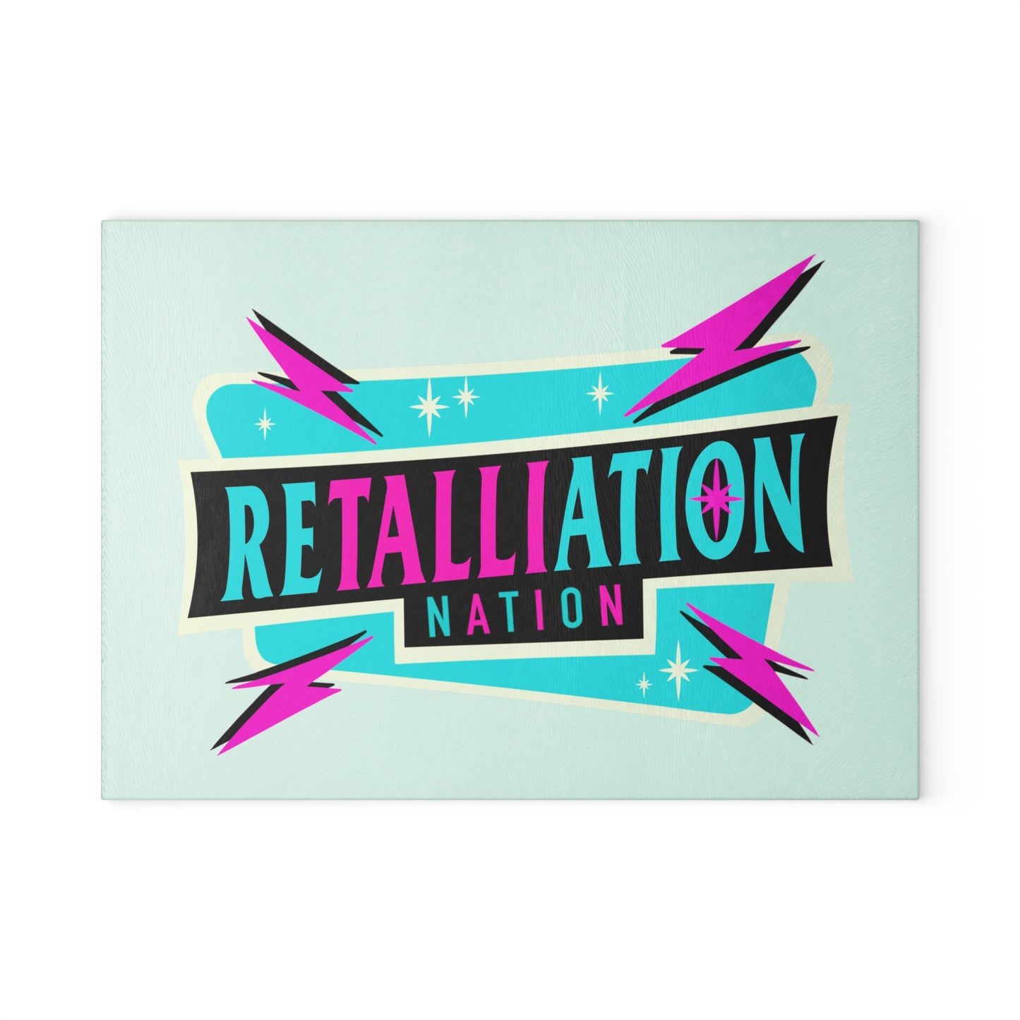 RETALLIATION NATION MCM Glass Cutting Board