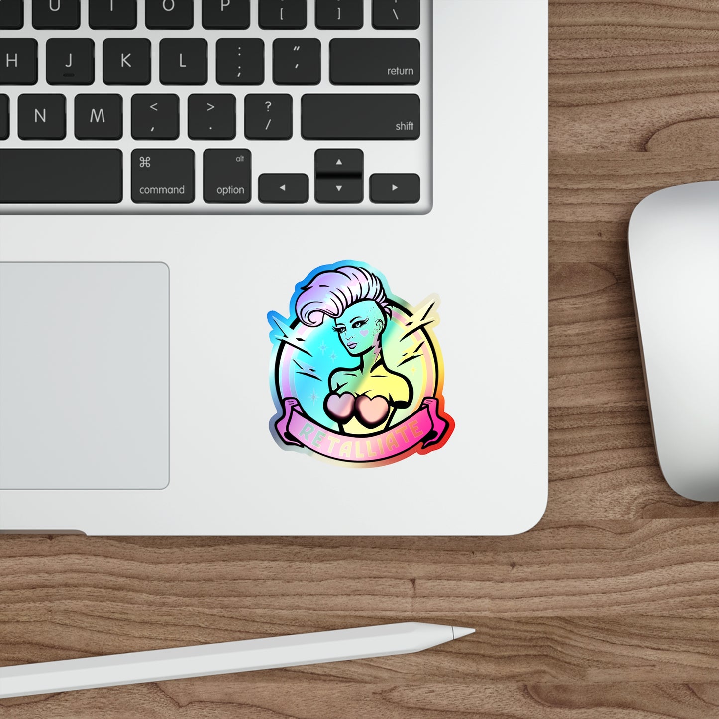 RETALLIATE Holographic Die-cut Stickers