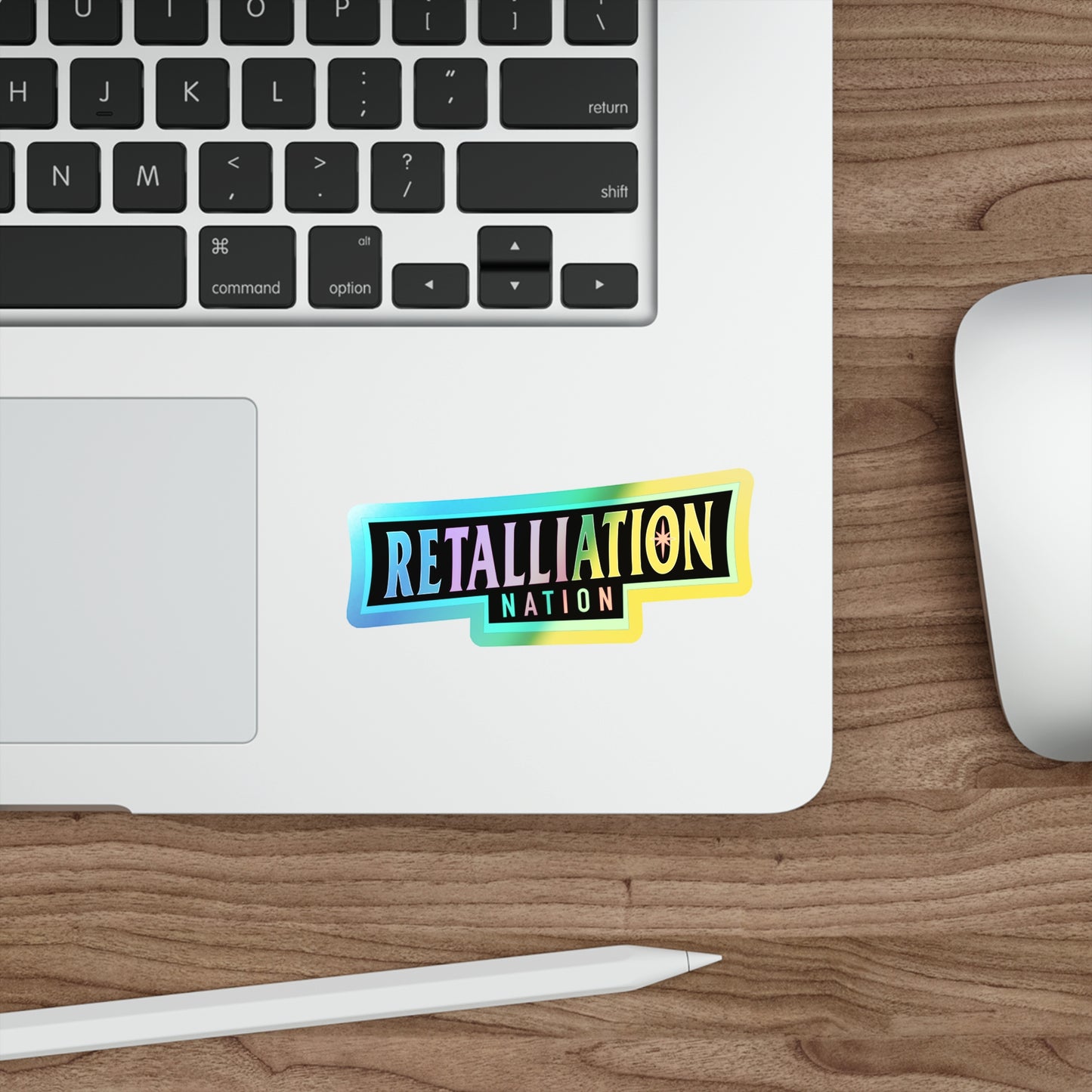 RETALLIATION NATION Holographic Die-cut Stickers