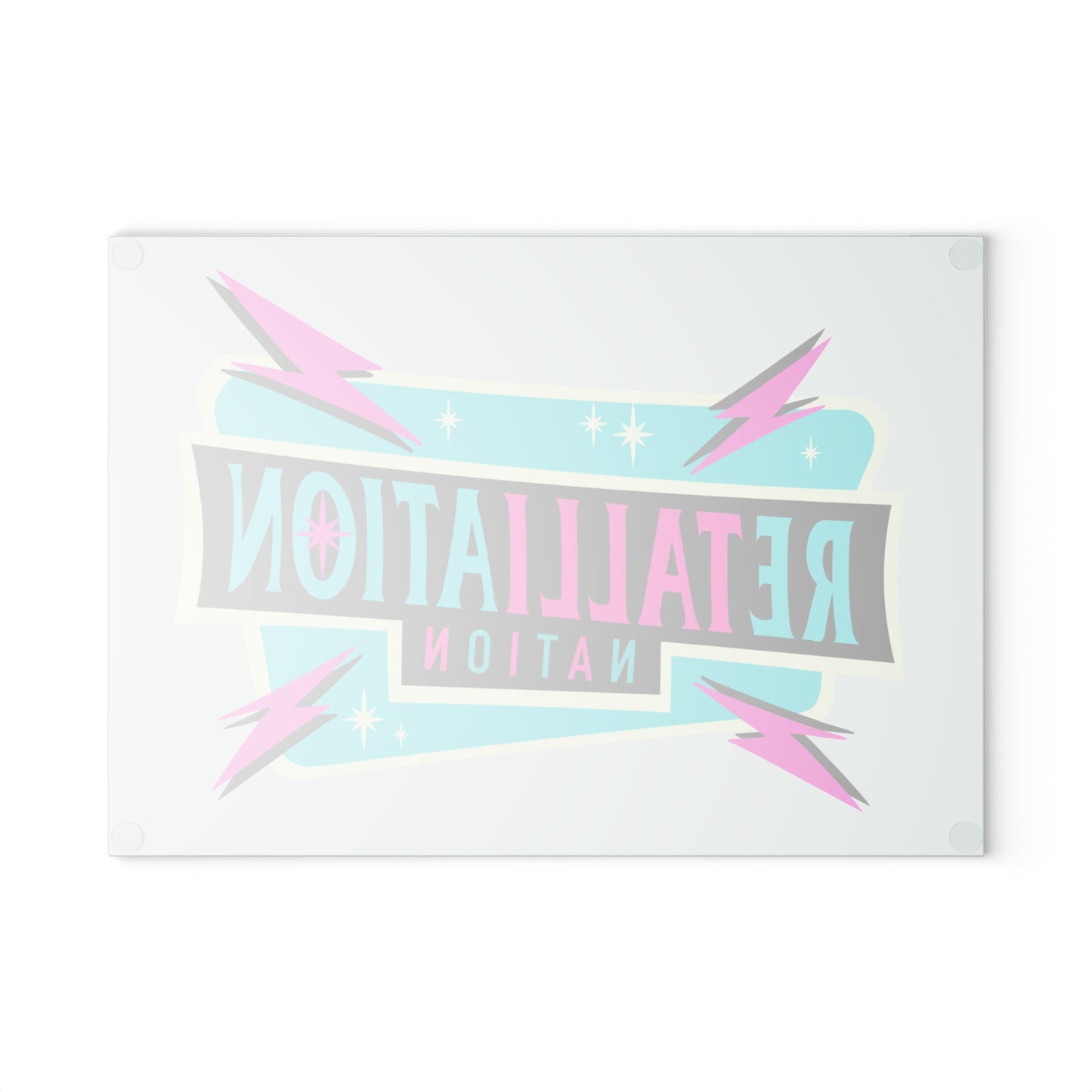 RETALLIATION NATION MCM Glass Cutting Board