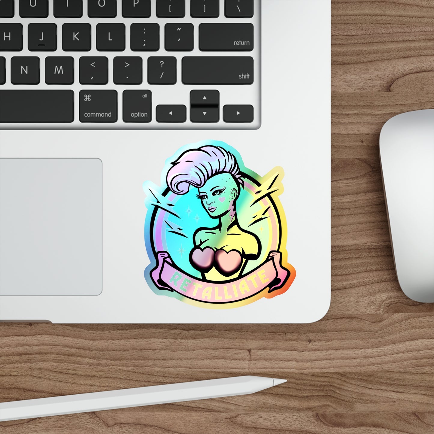 RETALLIATE Holographic Die-cut Stickers